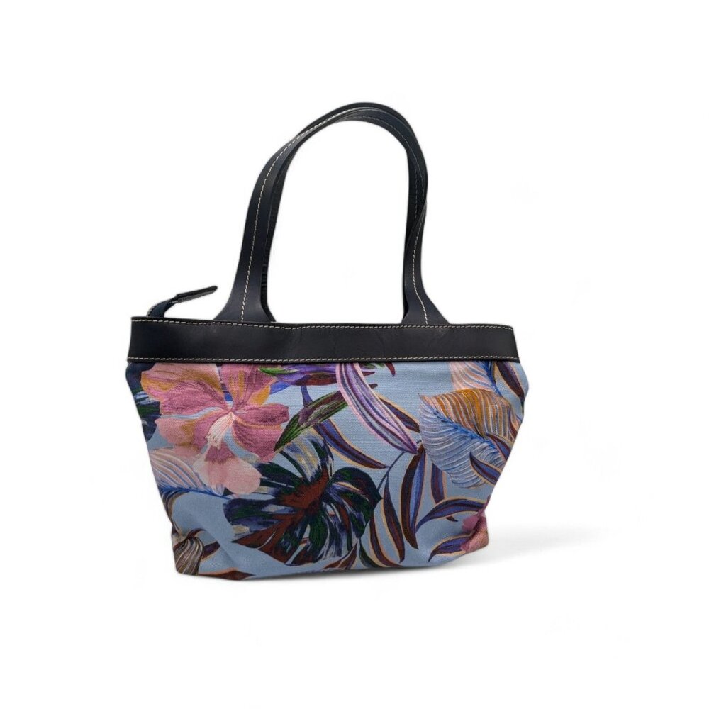 Rani Arabella Blue Tropical Floral Tote Bag - Made In Italy NWOT - Picture 6 of 16